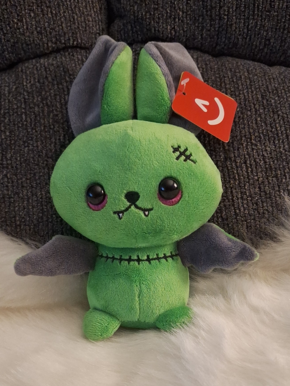 Aurora Green Plush Vampire Bat NWT 6 Inches